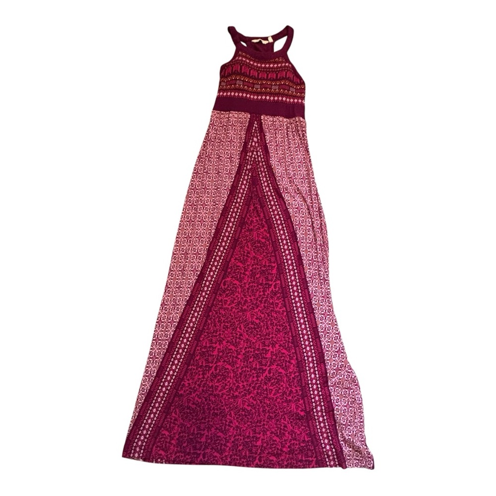 Athleta Women’s Rio Maxi Racerback Dress Small Raspberry Persia Pink Boho - Picture 4 of 12